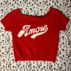 ⚡️Forever 21 furry crop⚡️